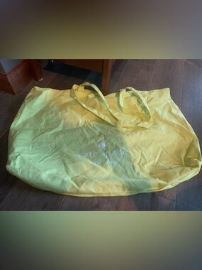 Kate Spade extra large reusable Yellow Logo Canvas Tote